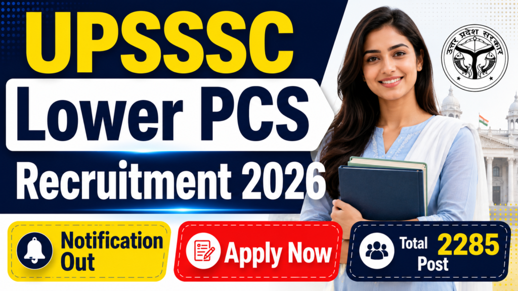 UPSSSC Lower PCS Recruitment 2026