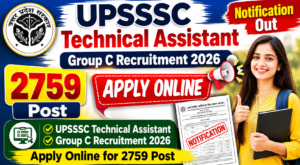 UPSSSC Technical Assistant Group C Recruitment 2026