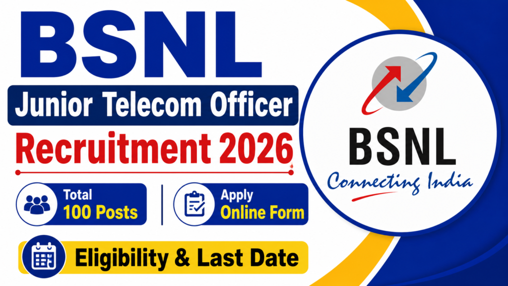 BSNL Junior Telecom Officer Recruitment 2026