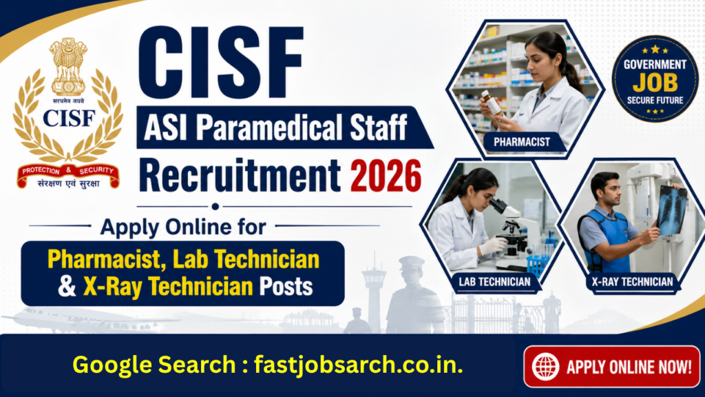 CISF ASI Paramedical Staff Recruitment 2026