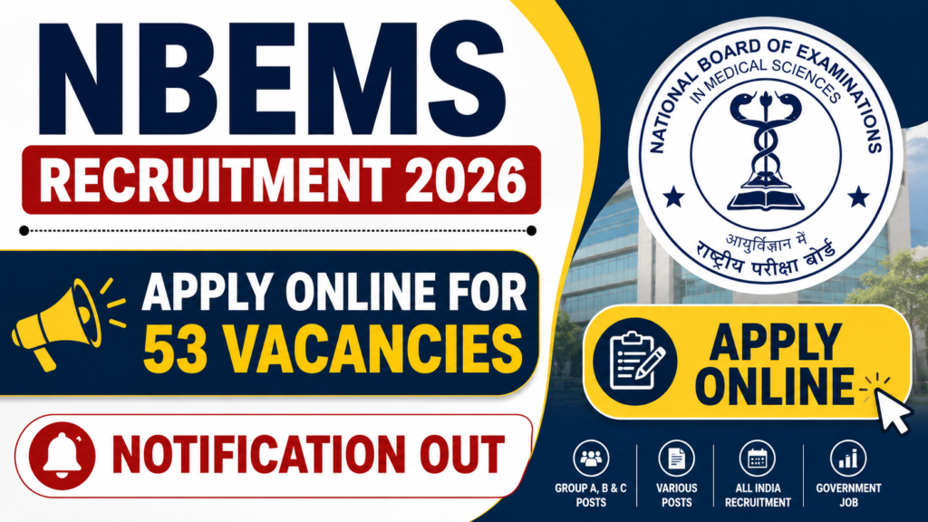 NBEMS Recruitment 2026