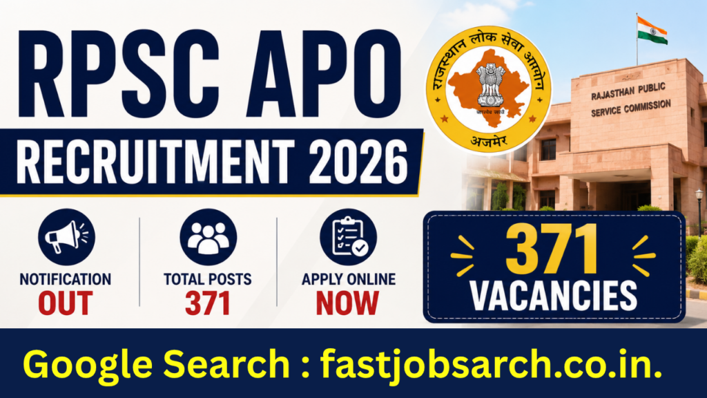RPSC APO Recruitment 2026