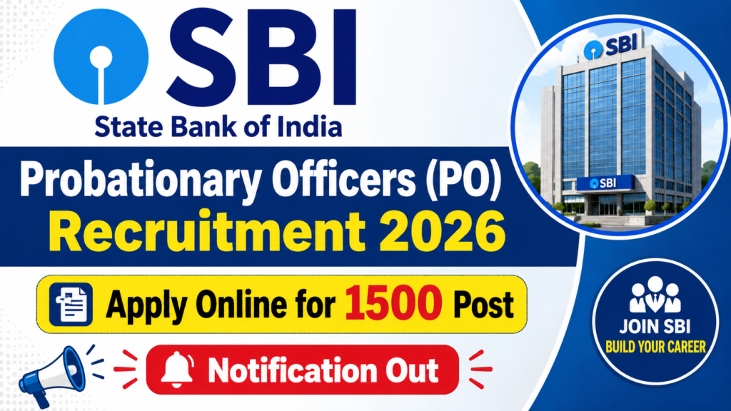 SBI Probationary Officers PO Recruitment 2026