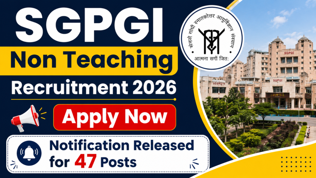 SGPGI Non Teaching Recruitment 2026