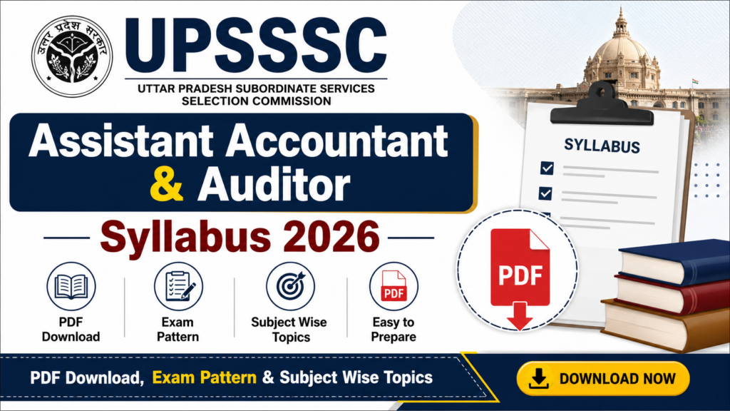 UPSSSC Assistant Accountant & Auditor Syllabus 2026