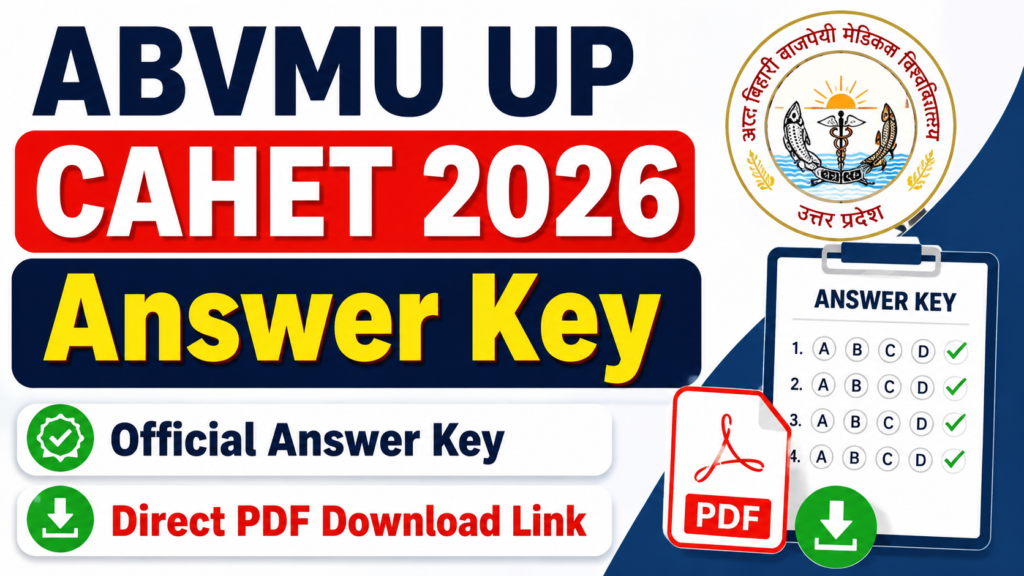 ABVMU UP CAHET 2026 Answer Key