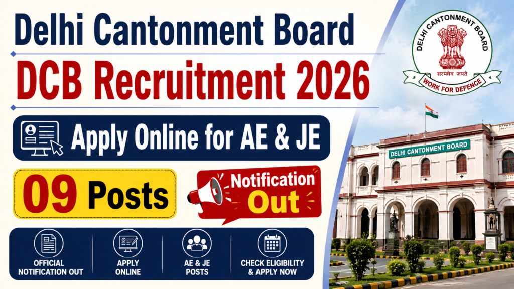 Delhi Cantonment Board DCB Recruitment 2026