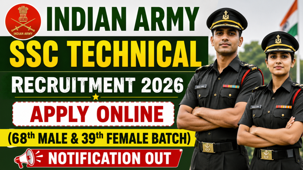 Indian Army SSC Technical Recruitment 2026