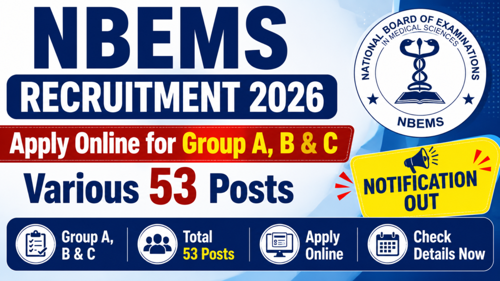 NBEMS Recruitment 2026