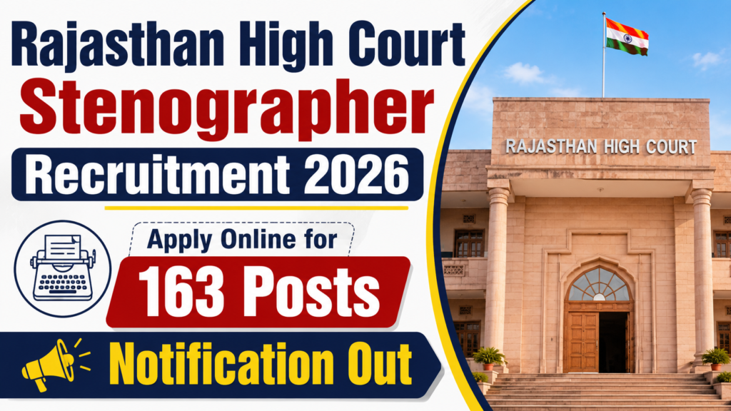 Rajasthan High Court Stenographer Vacancy 2026