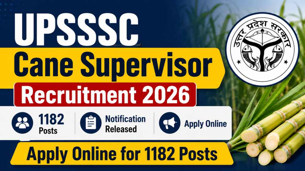UPSSSC Cane Supervisor Recruitment 2026